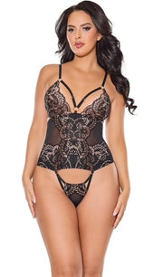 Coquette Teddy Black panty Small