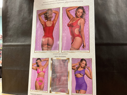Exposed Merry Widow & Crotchless G-String