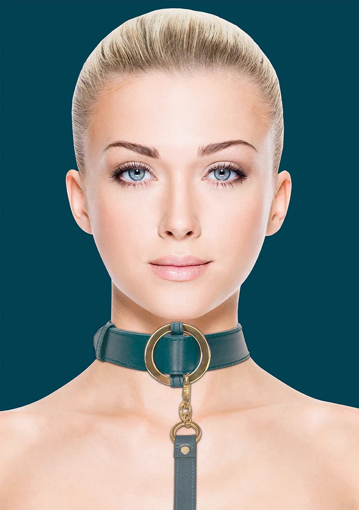 Ouch Halo - Collar With A Leash Green