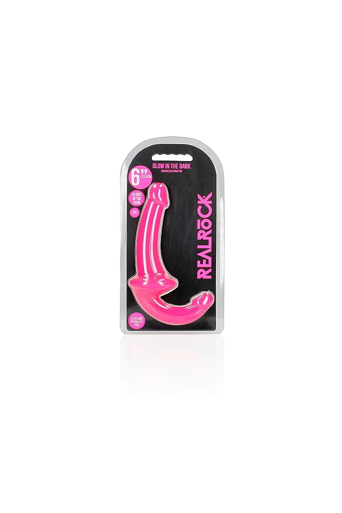 RealRock 6” Glow In The Dark Strapless Strap-On