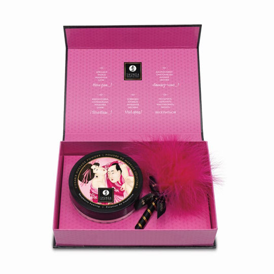 Shunga Kissable Massage Powder Raspberry Feeling