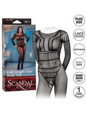 Scandal Black Body Suit fits up to 3X