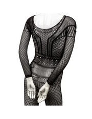 Scandal Black Body Suit fits up to 3X