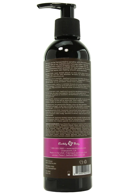 8 oz. Hemp Seed Massage Lotion Skinny Dip