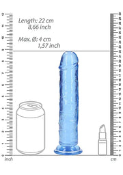 Realrock 8” Dildo with Suction Blue