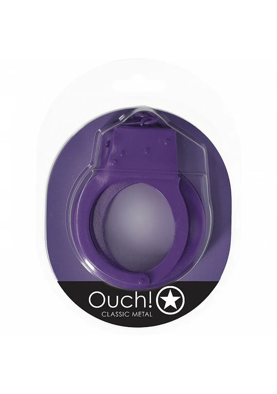 Ouch Classic Metal Handcuffs Purple