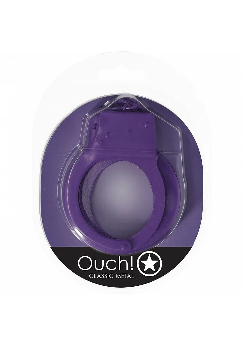 Ouch Classic Metal Handcuffs Purple