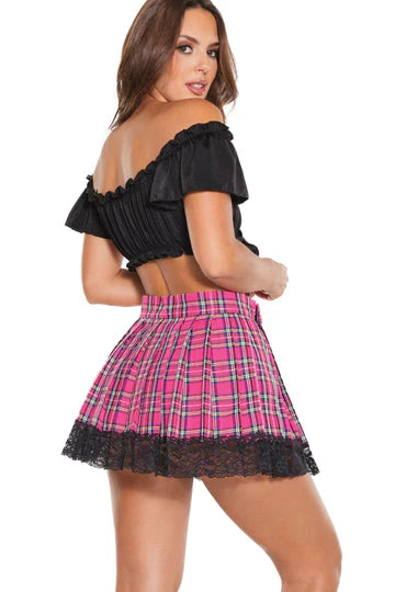 Coquette Skirt with Lace Pink OS