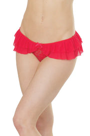 Coquette Crotchless Panty Red OS