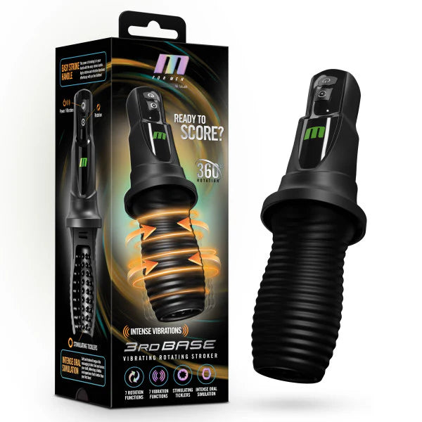 M For Men 3rd Base Vibrating Rotating Stroker