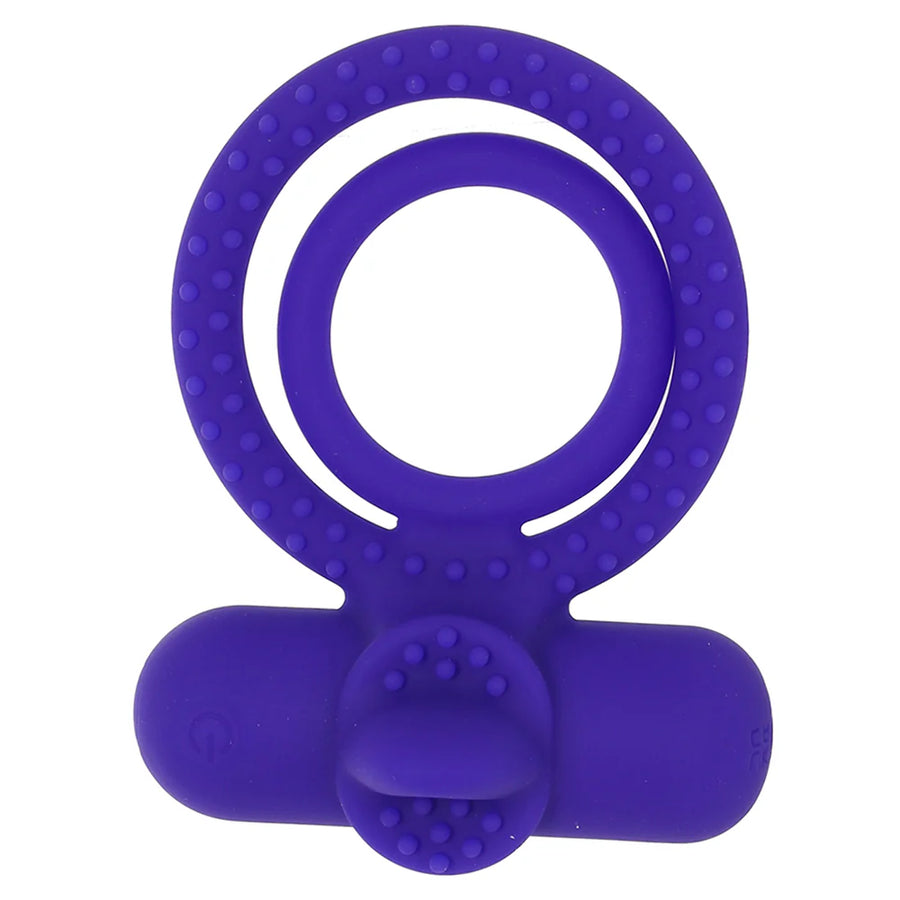 CalExotics Silicone Rechargeable Dual Climaxer Cock Ring