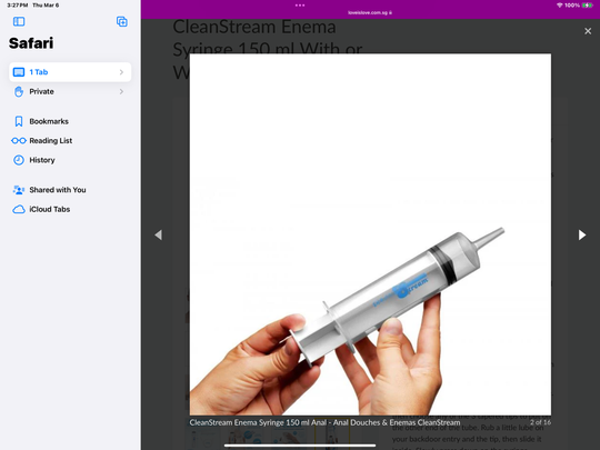 Clean Stream Enema Syringe With Attachment