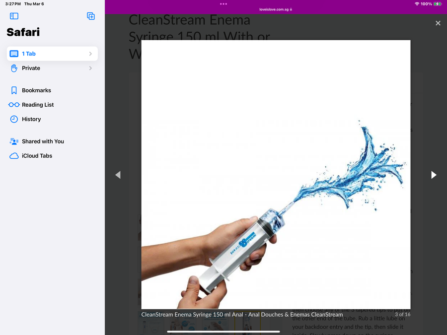 Clean Stream Enema Syringe With Attachment
