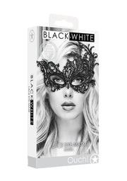 Black& White Lace Eye Mask Royal Black