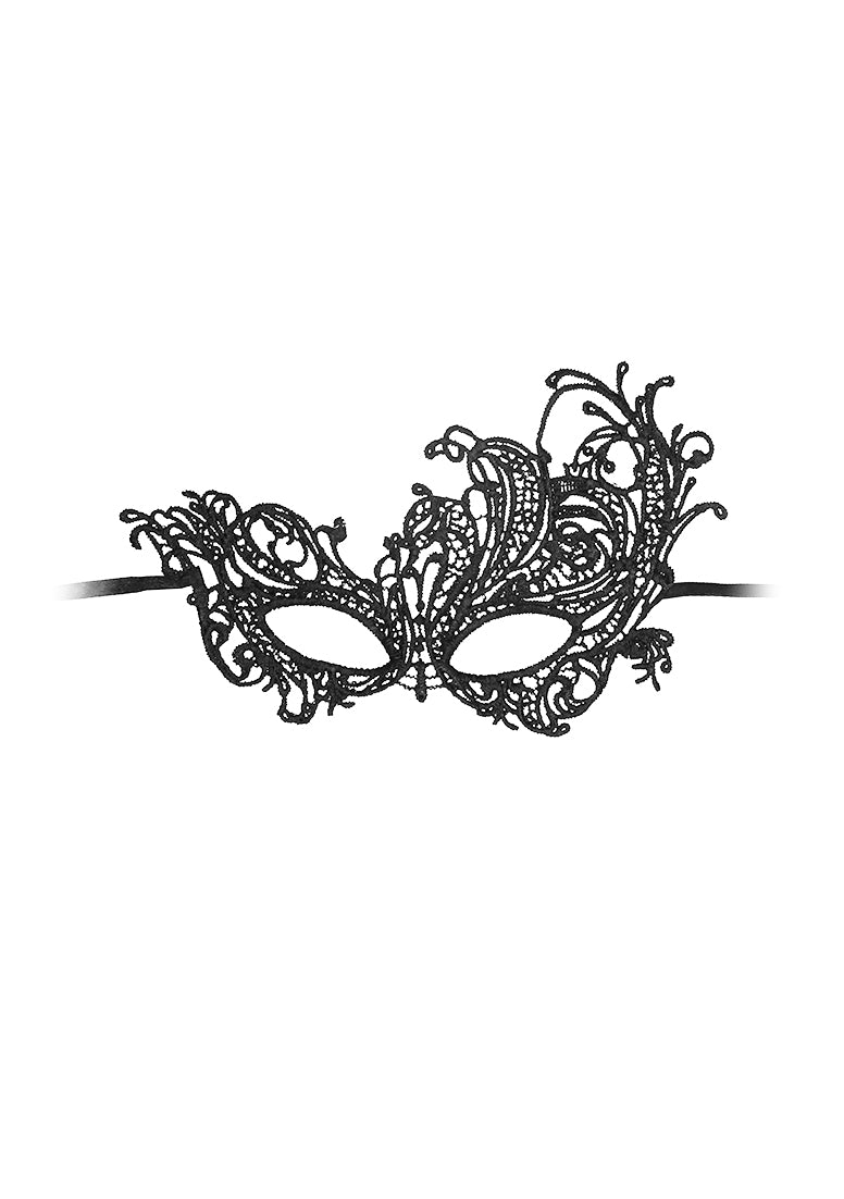 Black& White Lace Eye Mask Royal Black