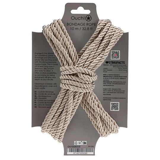 Ouch Bondage Rope 10M Gold