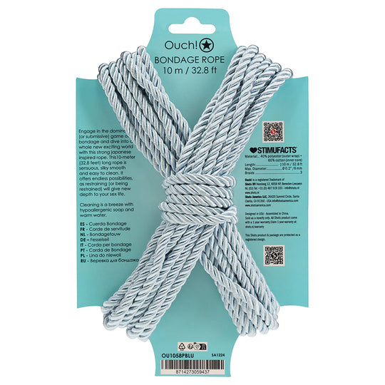 Ouch Bondage Rope 10M Powder Blue