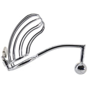 Blue Line Cock Cage with Anal Stimulator/Lock