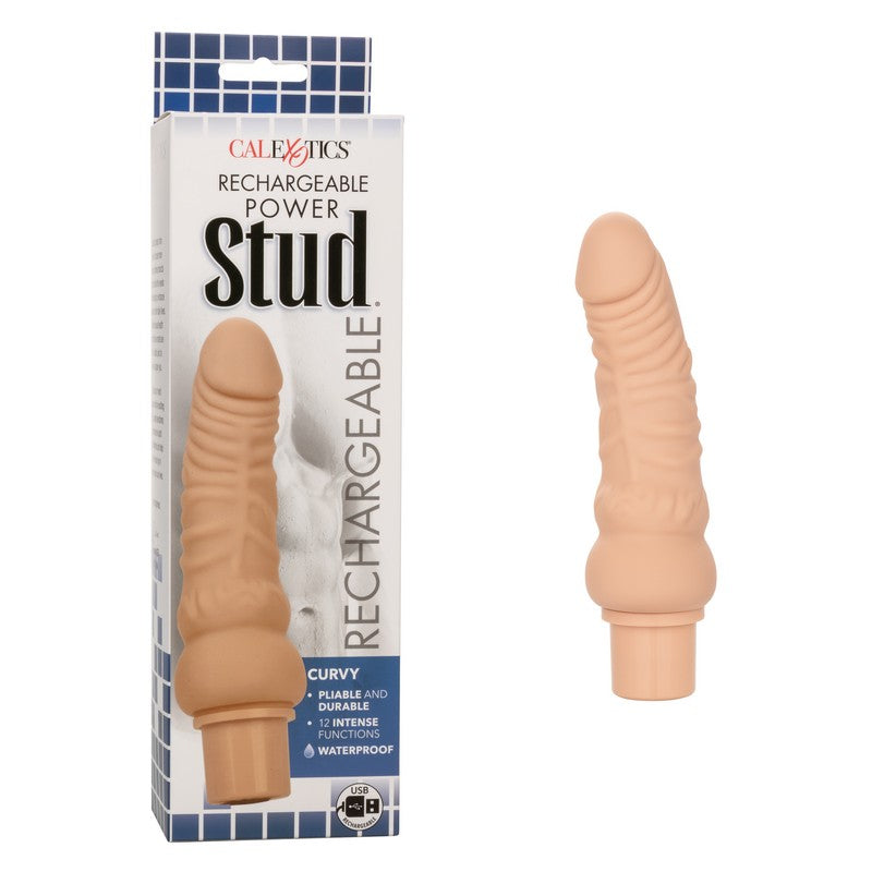 CalExotics Curvy Rechargeable Power Stud Ivory