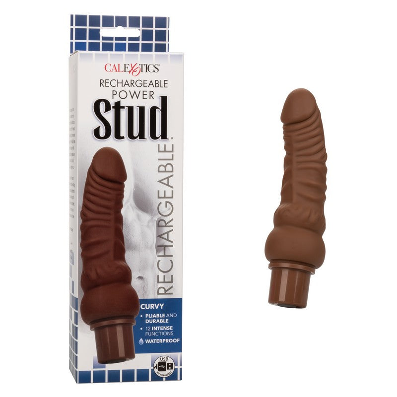 CalExotics Curvy Rechargeable Power Stud Brown