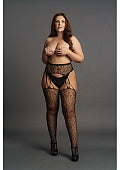 LE DESIR Suspender Leopard Pantyhose OSX