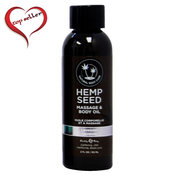 2 oz. Hemp Seed Massage & Body Oil Lavender