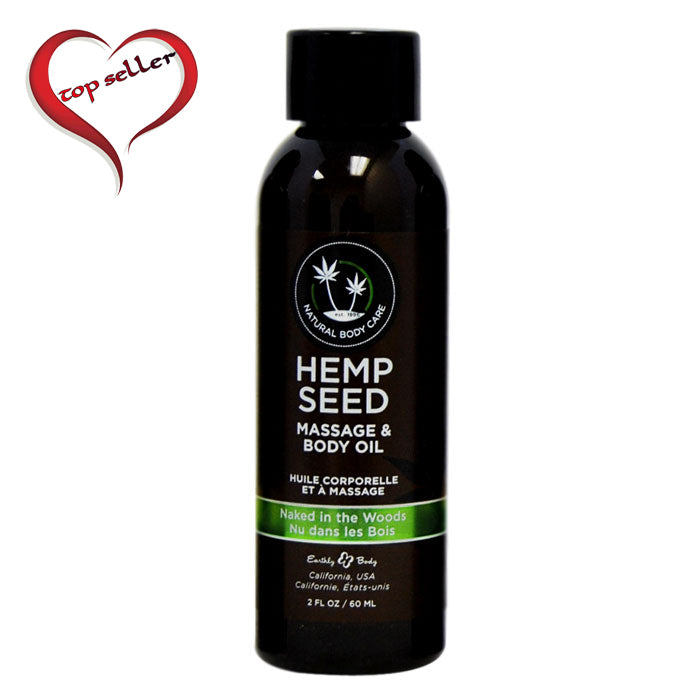 2 oz. Hemp Seed Massage & Body Oil Naked in the Woods
