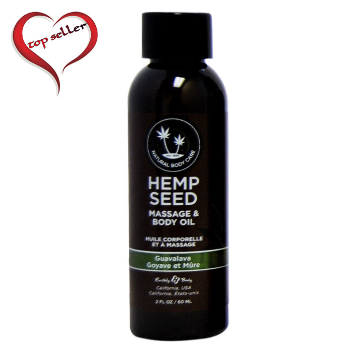 2 oz. Hemp Seed Massage & Body Oil Guavalava