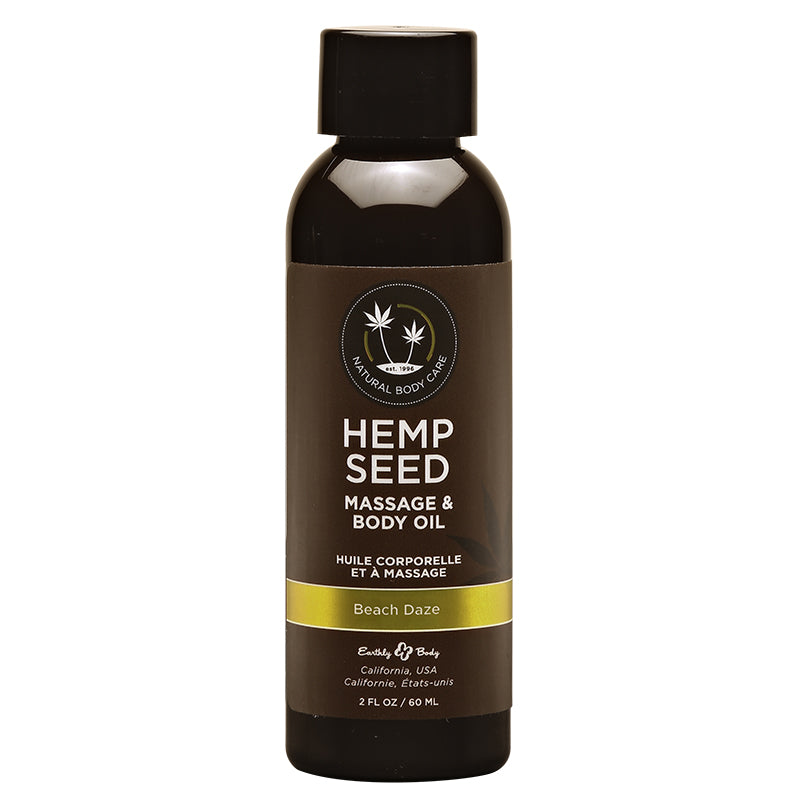 2 oz. Hemp Seed Massage & Body Oil Beach Daze