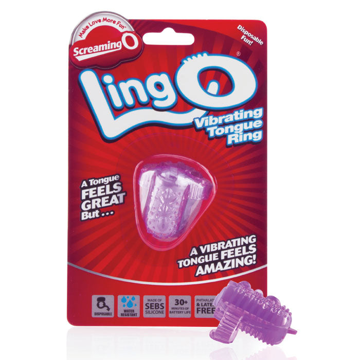 The Ling O Vibrating Tongue Ring Purple