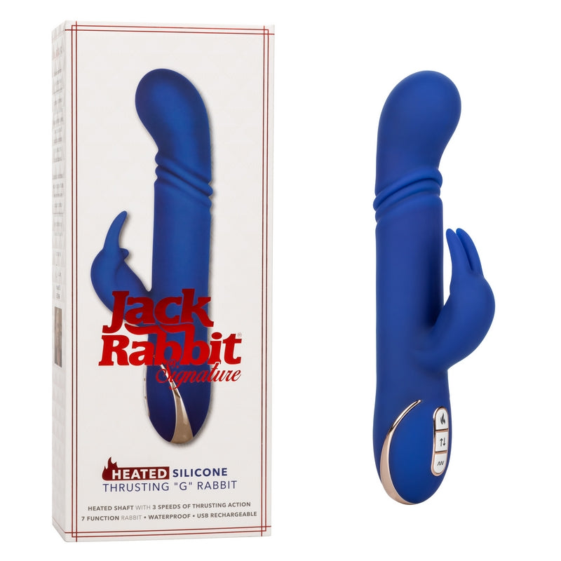 CalExotics Jack Rabbit Heated Silicone Thrusting “ G” Rabbit