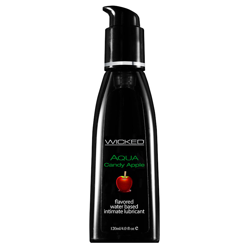 4 oz Wicked Flavored Lube Aqua Candy Apple