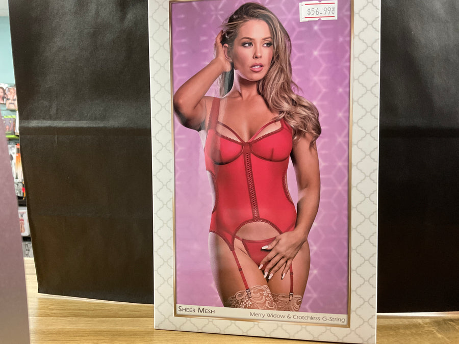 Exposed Merry Widow & Crotchless G-String
