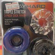 Stay Hard Triple Stretch 3Pack Cock Rings