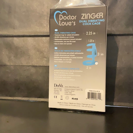 Doctor's  Love Zinger Dual Vibrating Cock Cage