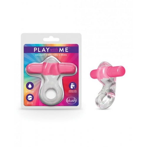 Play With Me Pink Vibrating Cock Ring