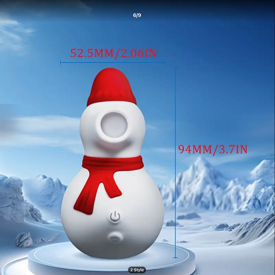 Silicone Snowman Sucking Vibrator