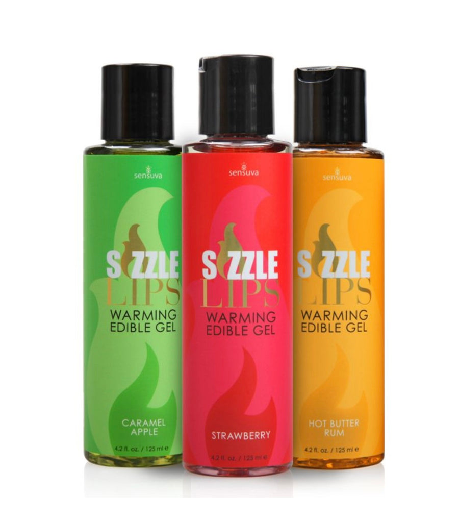 4.2fl Sizzle Lips Carmel Apple Warming Massage Gel