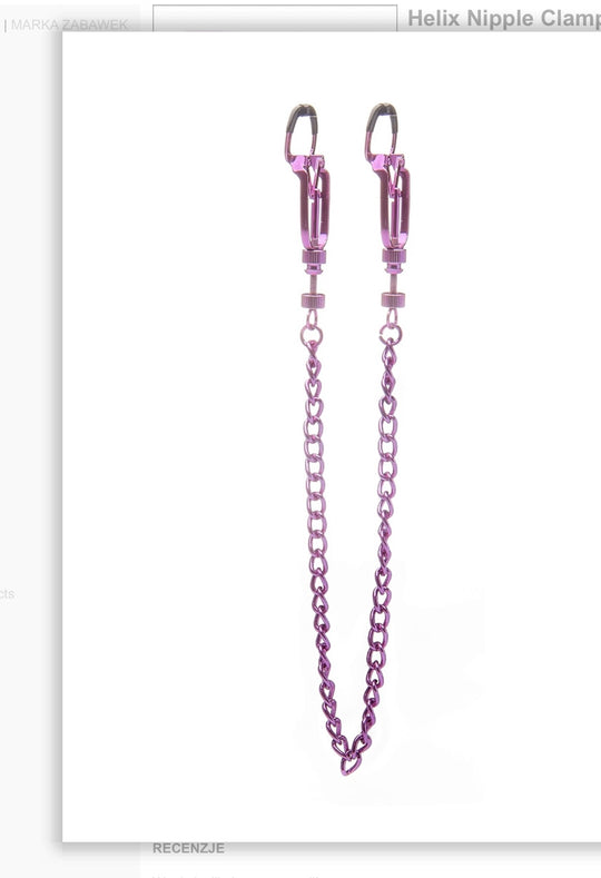 Helix Nipple Clamps Purple