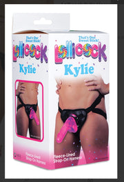 Lollicock Kylie Strap on Harness Bonus 6 inch Cherry Ice with balls Dildo