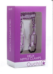 Helix Nipple Clamps Purple