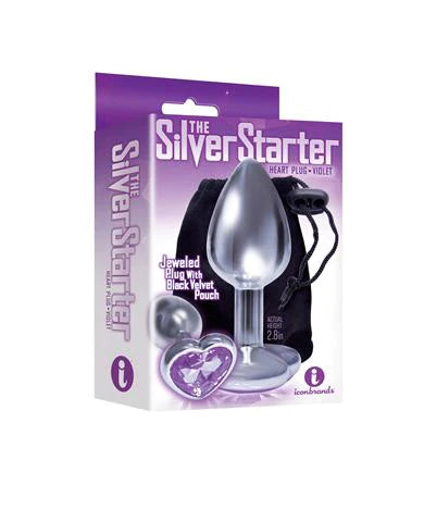 Silver Starter Round Violet Plug