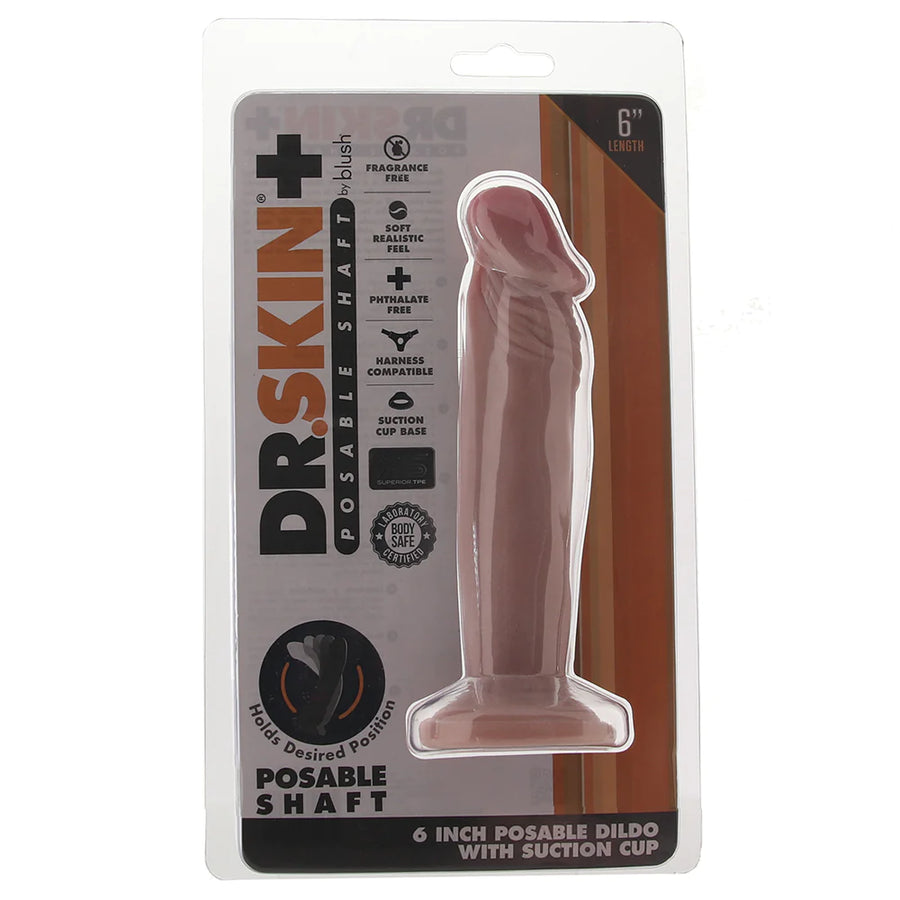 Dr. Skin Poseable Girthy Dildo 6”