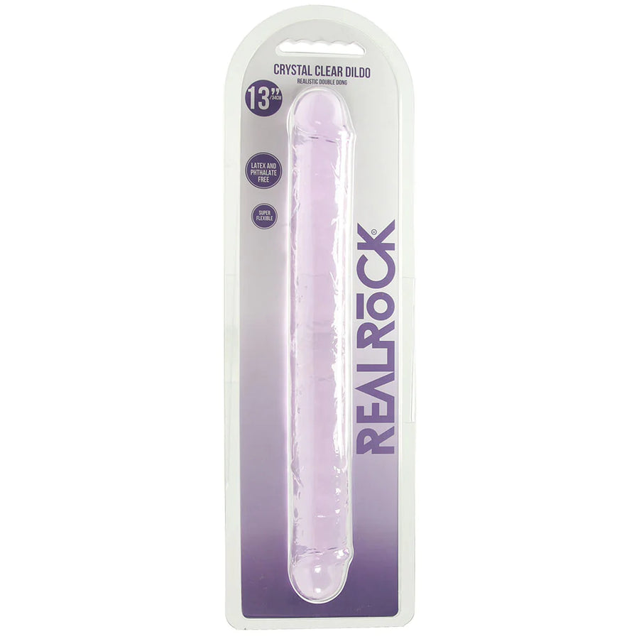 Realrock  Crystal Clear Jelly 13” Double Purple