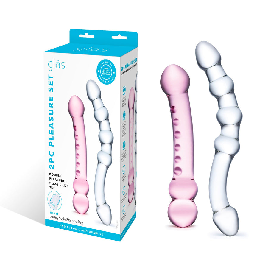 Glas 2 pc G-Spot Pleasure Dildo Set