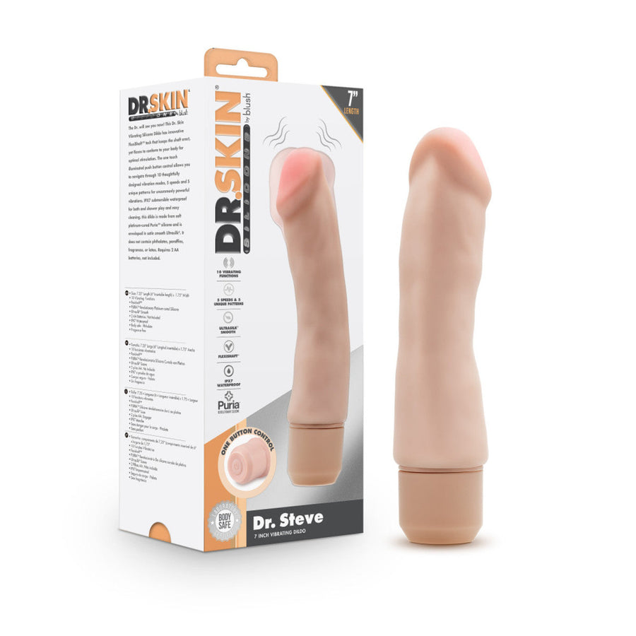 Dr. Skin Dr Steve Vibrating Dildo 7”