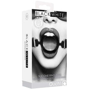 Ouch Black & White Silicone Ring Gag