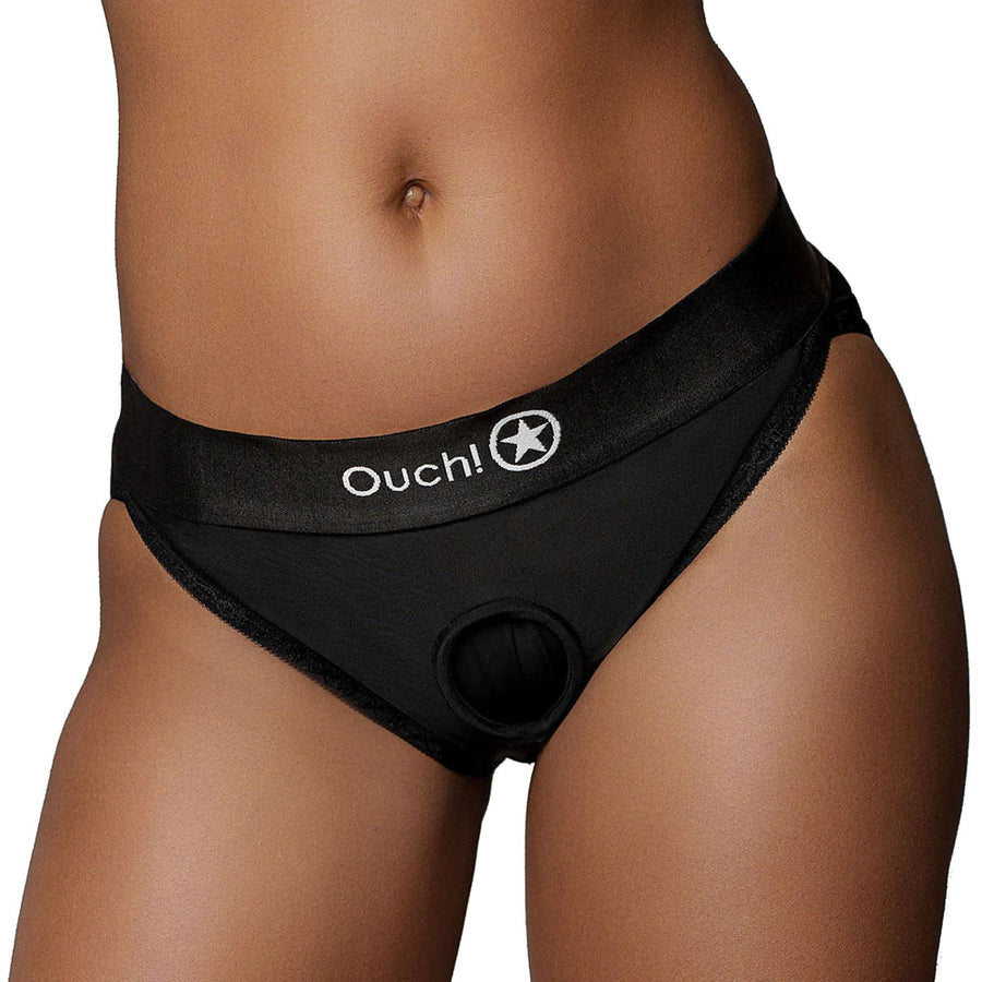 Ouch Vibrating Strap On Thong M/L