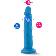 Blush Neo Dual Density Neon Blue Dildo 7.5”