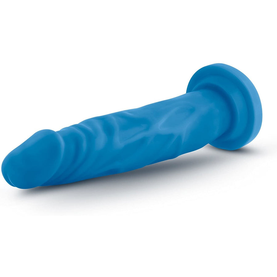 Blush Neo Dual Density Neon Blue Dildo 7.5”